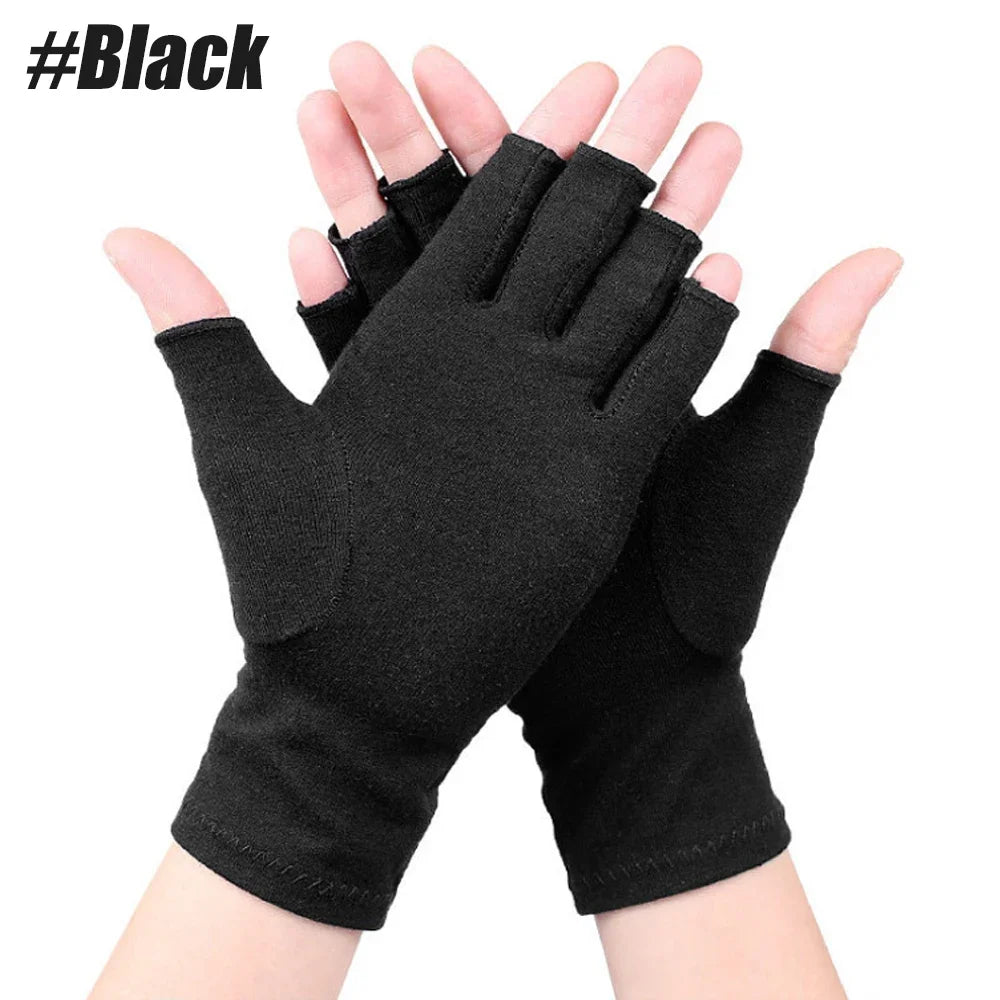 Compression Arthritis Gloves (1 Pair) – Fingerless Support Gloves for Hand Pain, Stiffness & Everyday Comfort