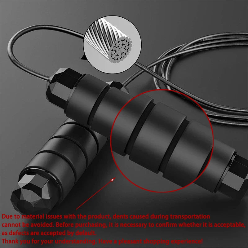 Adjustable Speed Jump Rope – Steel Wire Skipping Rope for Cardio, Fat Burn & Home Workouts