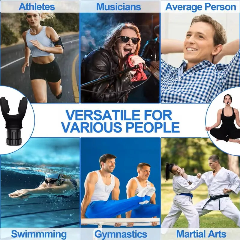 1Pcs Breathing Exercise for Lungs Portable Breath Fitness Exerciser Device Endurance Workout with Adjustable Resistances