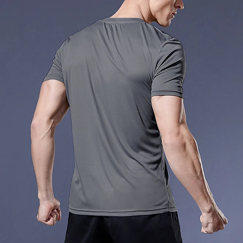 Men’s Quick-Dry Compression Sports T-Shirt – Breathable Running, Gym & Training Shirt