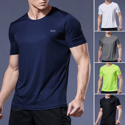 Men’s Quick-Dry Compression Sports T-Shirt – Breathable Running, Gym & Training Shirt