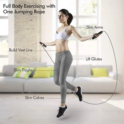Adjustable Speed Jump Rope – Steel Wire Skipping Rope for Cardio, Fat Burn & Home Workouts