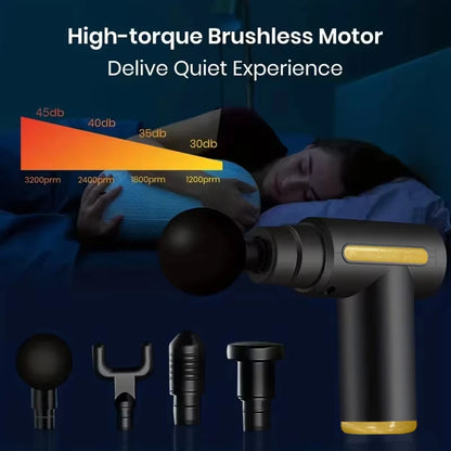 Portable Deep Tissue Massage Gun – 6-Speed Muscle Massager for Back, Neck & Full Body Recovery (USB Rechargeable)
