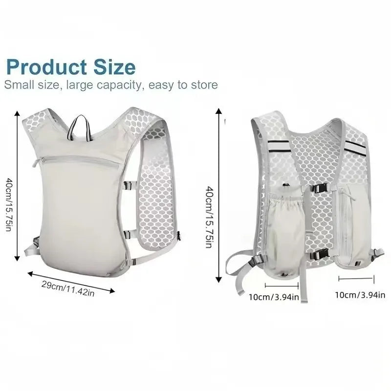 Lightweight Running Hydration Vest – Breathable, Water-Resistant Backpack for Running, Hiking & Cycling