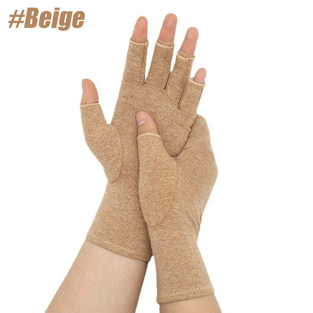 Compression Arthritis Gloves (1 Pair) – Fingerless Support Gloves for Hand Pain, Stiffness & Everyday Comfort