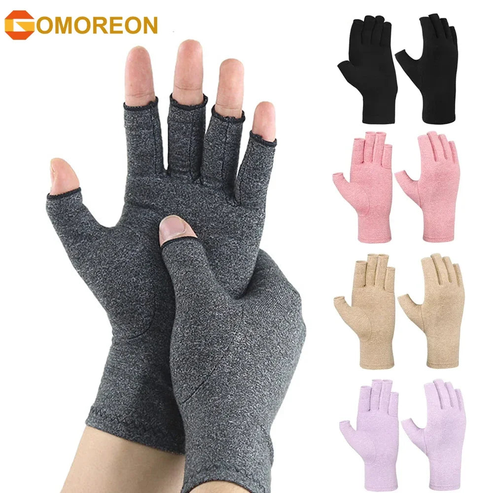 Compression Arthritis Gloves (1 Pair) – Fingerless Support Gloves for Hand Pain, Stiffness & Everyday Comfort