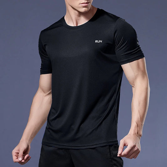 Men’s Quick-Dry Compression Sports T-Shirt – Breathable Running, Gym & Training Shirt