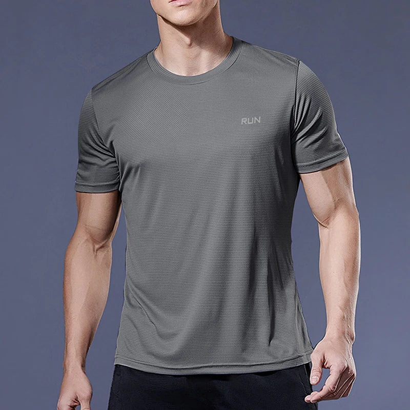 Men’s Quick-Dry Compression Sports T-Shirt – Breathable Running, Gym & Training Shirt